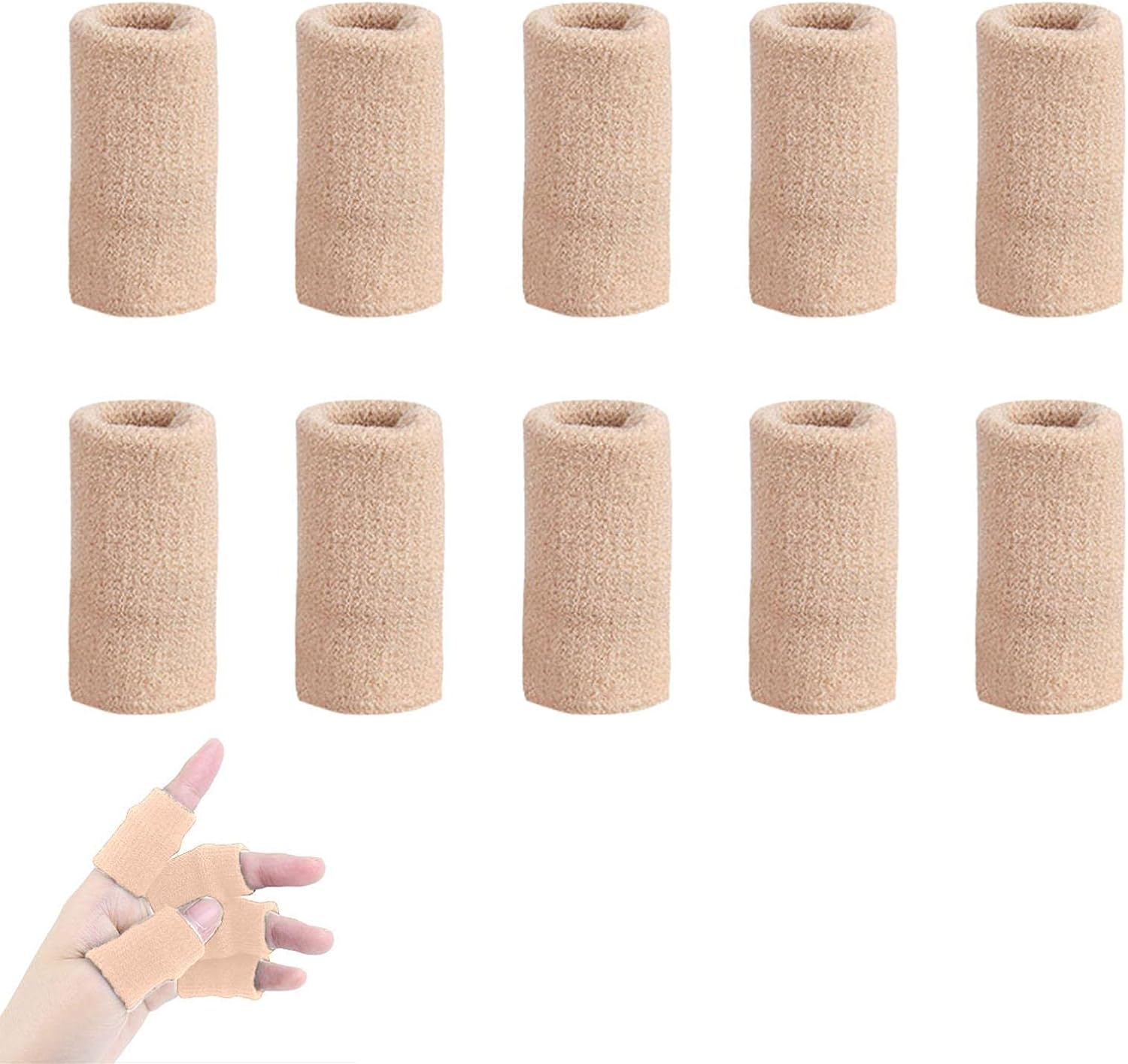 Eolaks Finger Cuffs, Breathable Finger Compression Sleeve for Swelling
