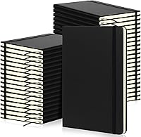 Vista 9 de Honoson 20 Pack Lined Journal Notebooks A5 Hardcover Executive Notebook 5.5" x 8.3" PU Leather Wide Ruled Journals Bulk with Elastic Band for Home