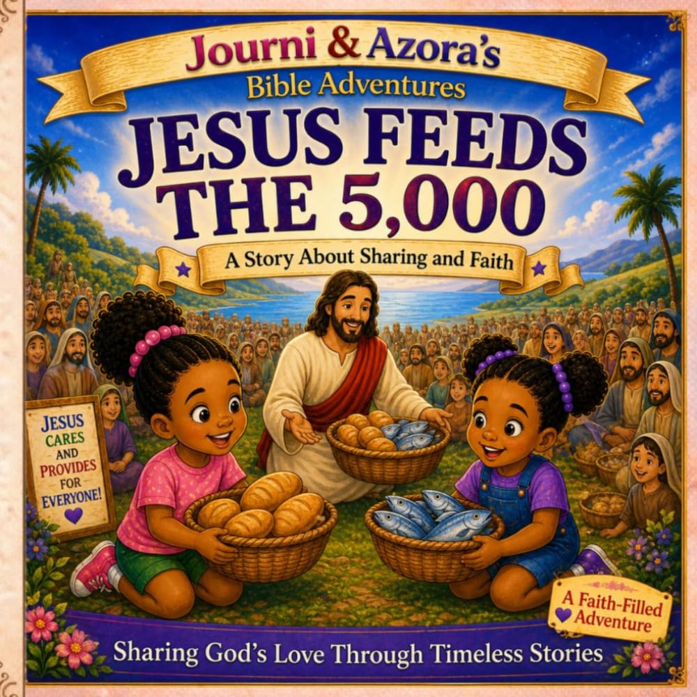 Journi & Azora’s Bible Adventures: Jesus Feeds the 5,000: A Faith-Filled Adventure About Sharing, Trusting Jesus, and God’s Miracles