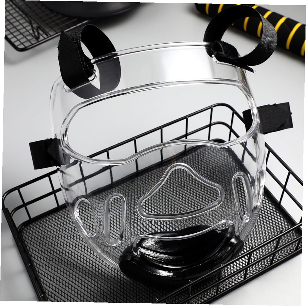 TOYANDONA Maschera Protettiva per Viso Taekwondo 2 Pezzi Protezione Staccabile, Copricapo Leggero per Karate e Arti Marziali, Attrezzatura da Combattimento per Allenamento Sparring