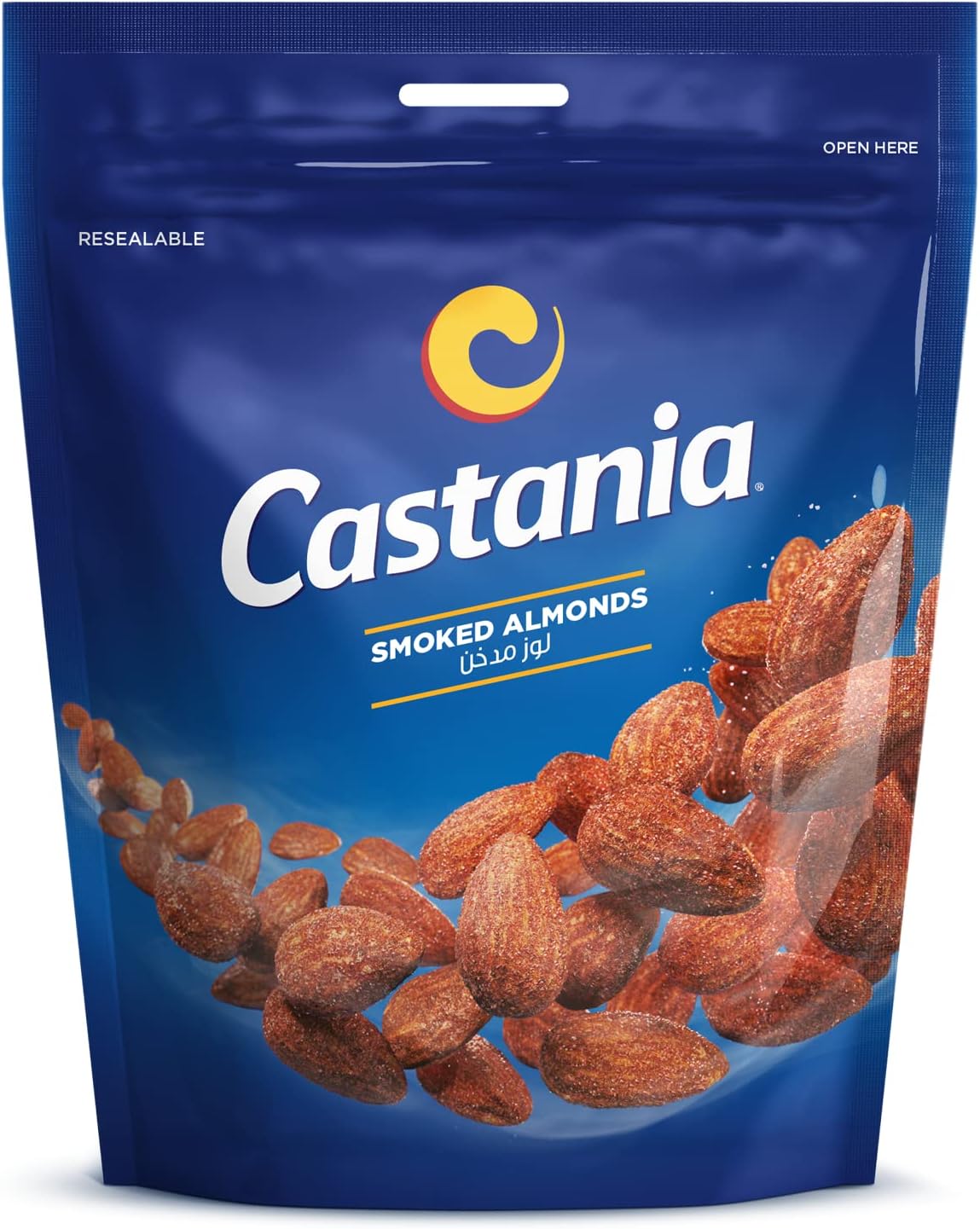 Castania Salty Smoked Almonds, Wholesome Snack, Natural Ingredients - 100g