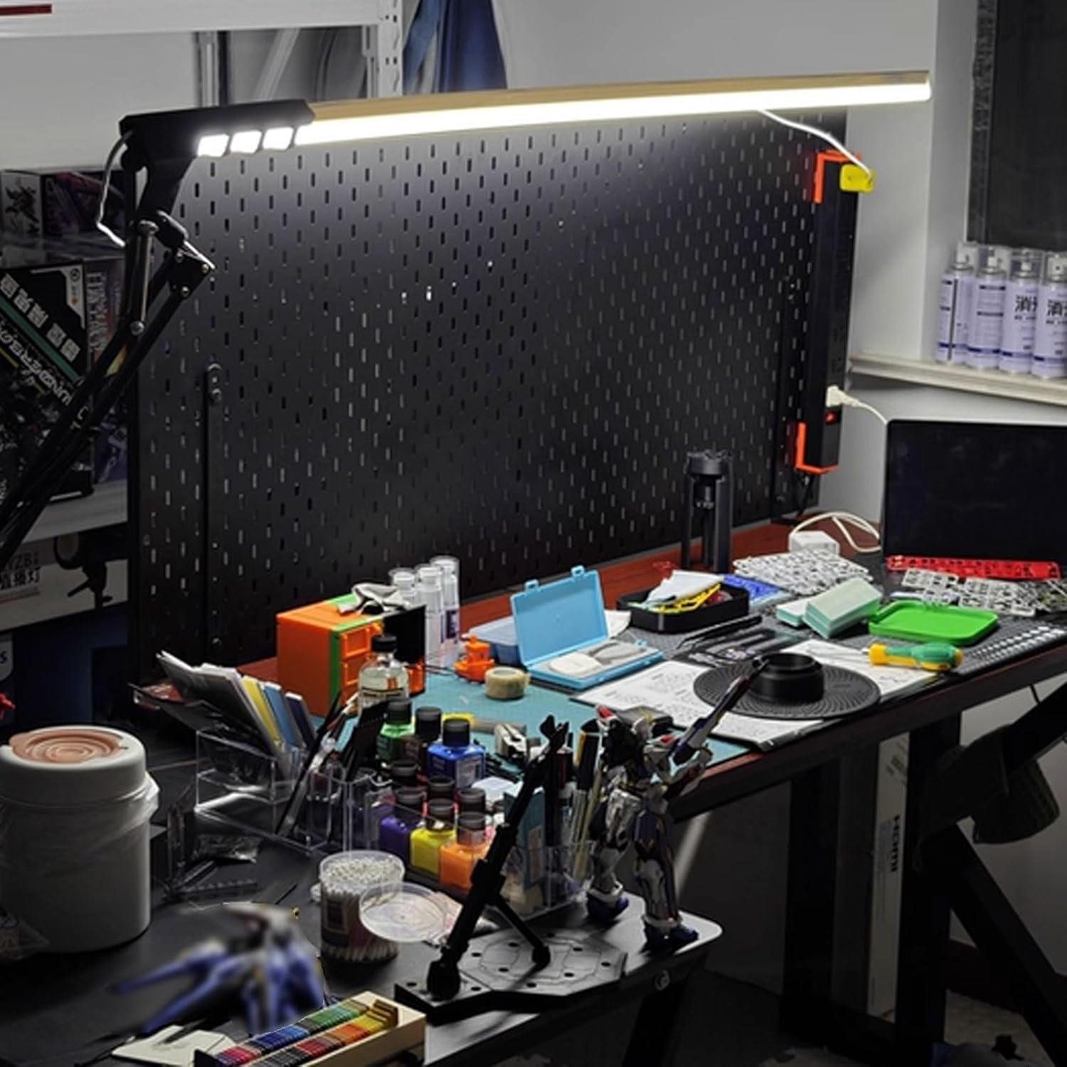 机の上 収納 デスク上置き棚 テーブル固定用ダブルネジクランプ プラスチック素材 フック付き 自宅のデスクに最適 各種サイズ展開 多