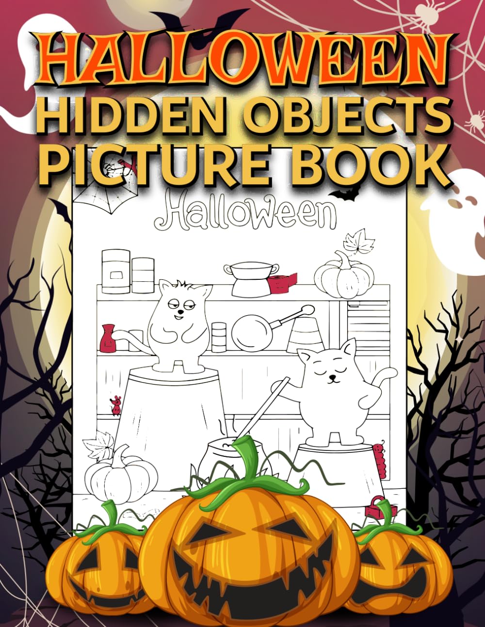 Halloween Hidden Objects Picture Book: Hidden Objects Puzzle Books For Adults & Kids | Challenge Activities For Boys & Girls Relaxation