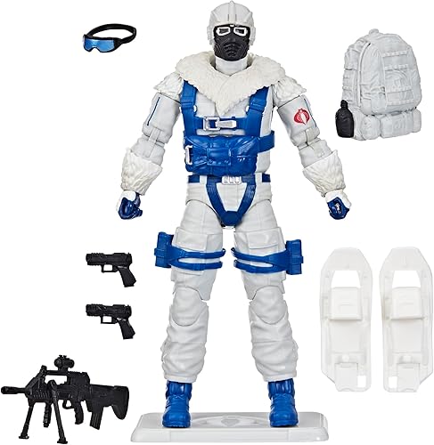 G.I. Joe Classified Series Retro Cardback Snow Serpent, Figura de acción coleccionable de 6 pulgadas con 8 accesorios