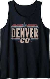 Denver - Patriotic USA 4th of July American Flag America Tank Top