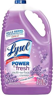 Lysol Power & Fresh Multi-Surface Cleaner, Lavender Scent, 4.26 L | Pourable Disinfectant, Cuts Grease, Dirt & Grime, For Floor & Hard Surfaces
