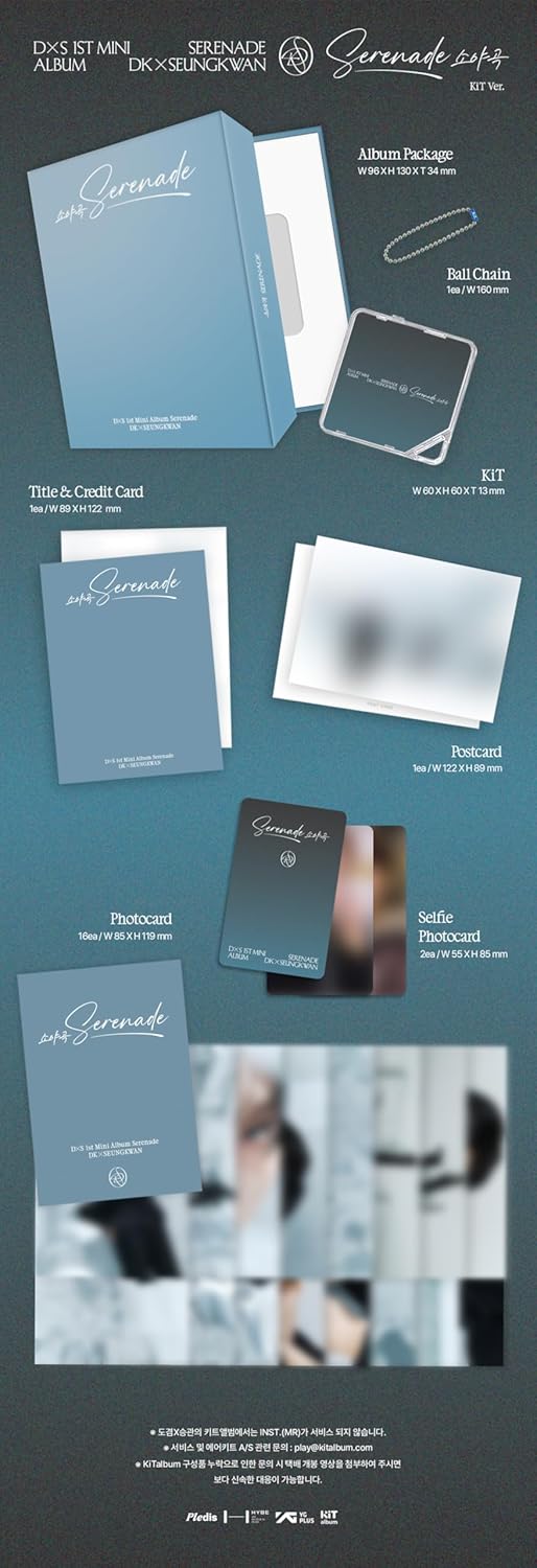 SEVENTEEN Unit DK X SEUNGKWAN DXS Serenade Soyagok 1st Mini Album KiT Version Package+BallChain+KiT+TitlE&Credit Card+PostCard+PhotoCard+Selfie+Tracking SVT Sealed