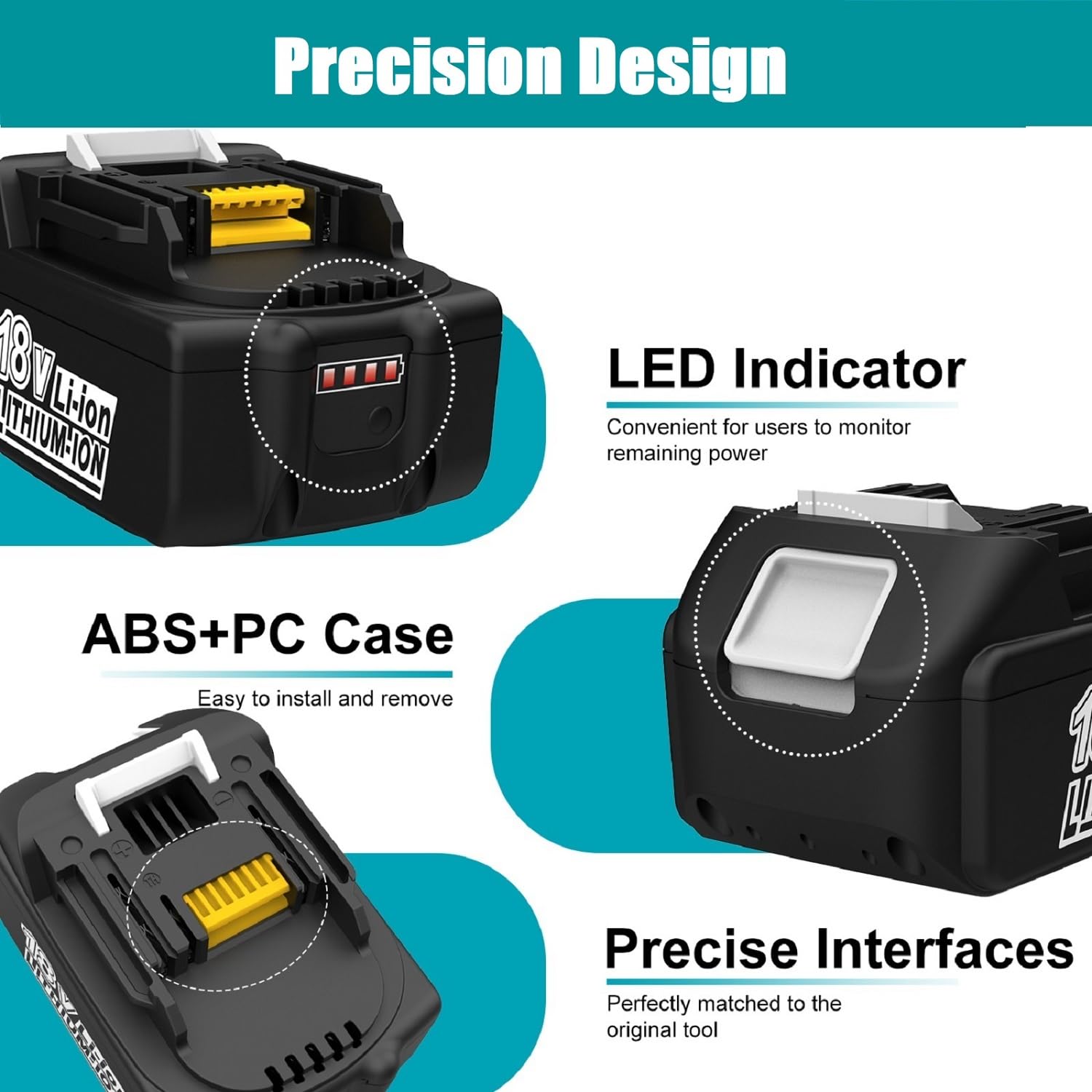 Kit Batteria E Caricabatterie Per Makita 18V - 2 Pezzi BL1850B + Caricatore Doppia Porta DC18RD - Foto 4