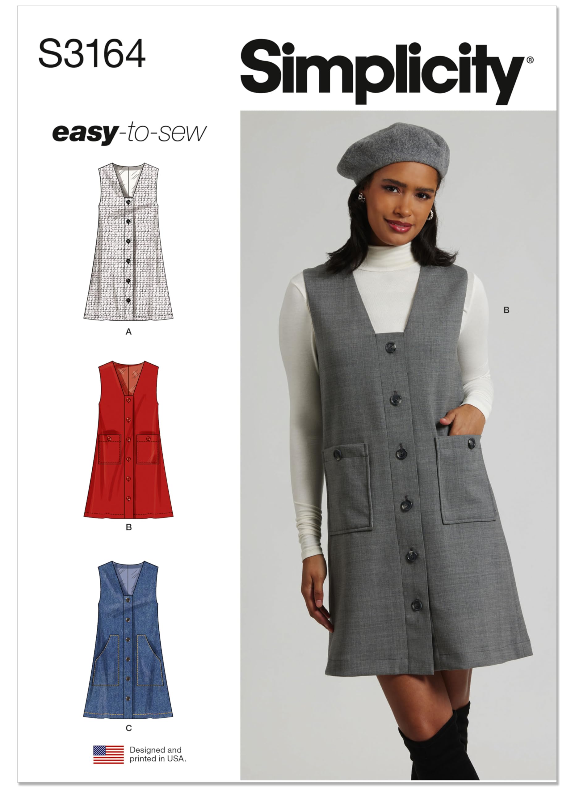 a line jumper dress pattern Bonnie Blue Designs Malina | Pattern