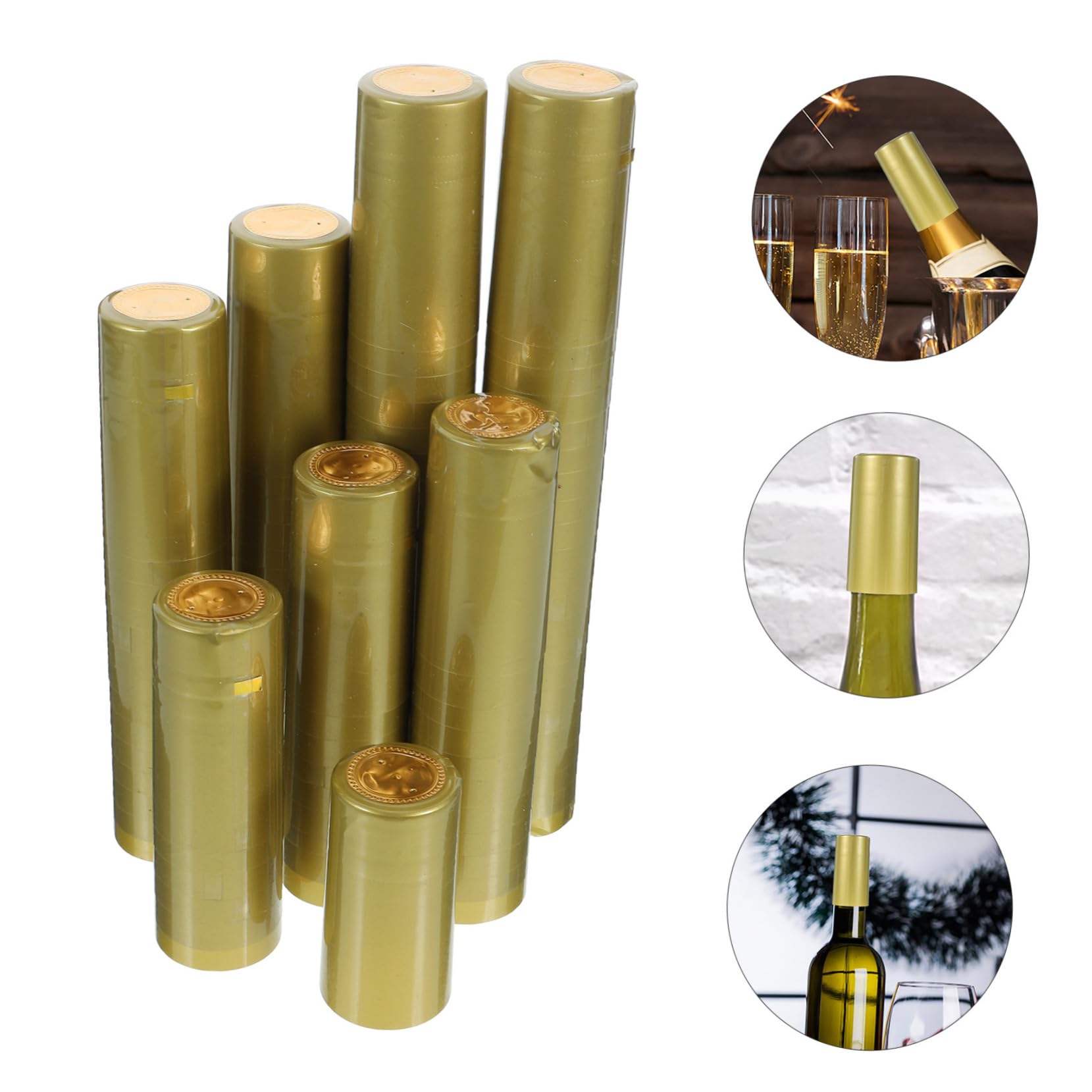 Cabilock Wine Reserializer Heat Shrink Capsules for Wine Bottles Red Wine Bottle Sealing Film Bottle Seal