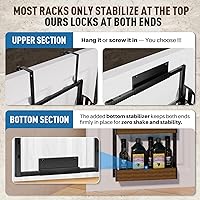 Vista 5 de 8-Tier Over The Door Pantry Organizer Spice Rack Wall Mount with No-Shake Design, Adjustable Baskets Hanging Seasoning Shelves, Storage