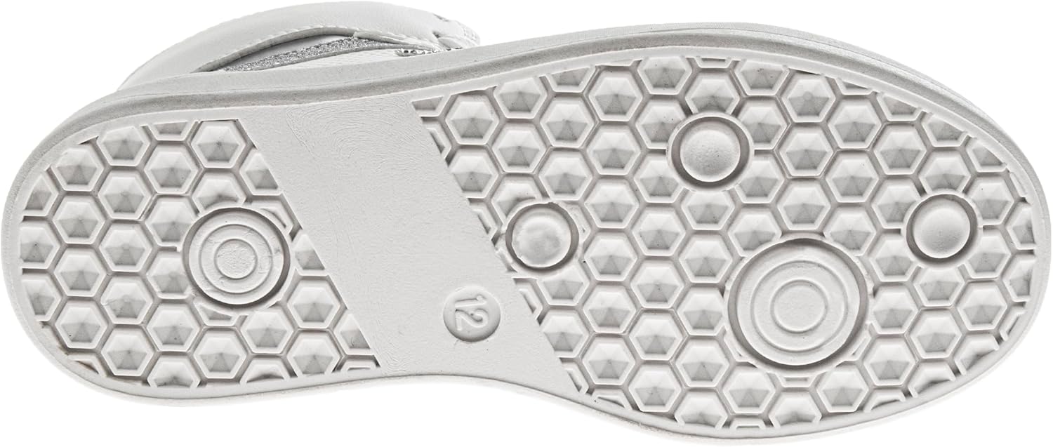 KENSIE GIRL Glittery High Top Sneakers for Kids - Starry Star Sneaker Lace Up Shoes Casual Footwear - White Silver Pink (Sizes Little Kid - Big Kid) - Image 5