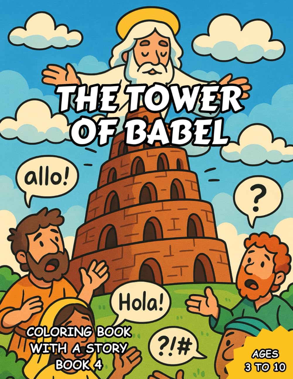 The Tower of Babel Book Coloring with a Story: Coloring the Old Testament - Book 4