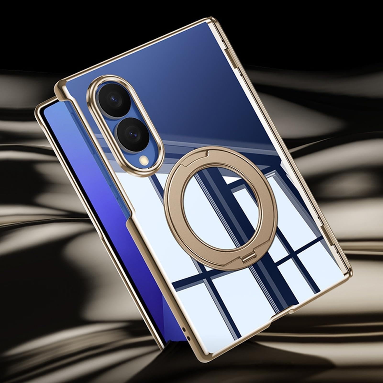 Custodia Per Samsung Galaxy Z Fold 8, Ultra Sottile Case Antiscivolo Staffa | With Protezione Fotocamera Guscio(Nero)