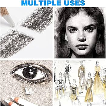 Set 12 Matite Carboncino - Per Disegno, 3 Durezze, In Legno Di Vimini, Per Artisti E Schizzi - Foto 4