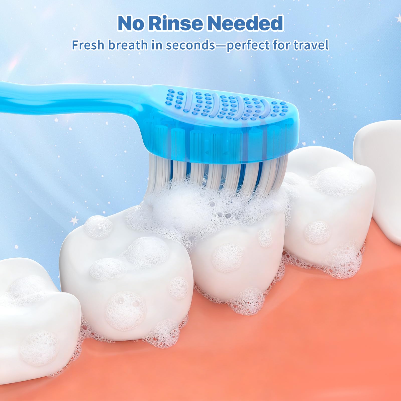 Spazzolino da denti usa e getta 5 in 1 con dentifricio (confezione da 70), mini spazzolini da viaggio con setole morbide, filo interdentale, stuzzicadenti e raschietto per lingua, senza