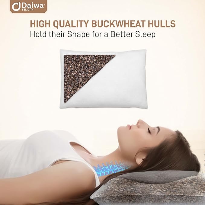 Almohada de Cascarilla de Trigo Sarraceno 50.8 x 35.6 cm con Funda miniatura 6