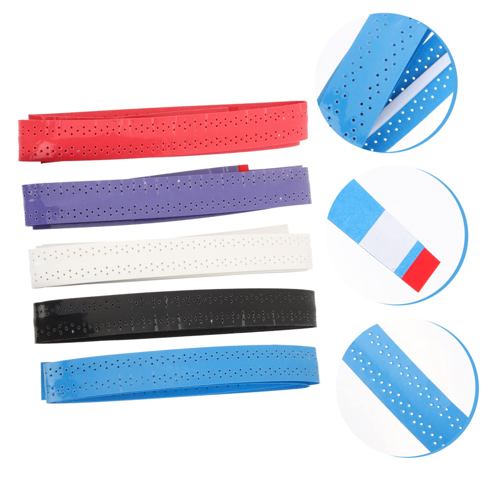 Sosoport Pegamento para Raquetas De Bádminton Cinta Overgrip De Tenis Envoltura De Cinta De Agarre Cinta De Agarre De Tenis Cinta Absorbente para Raquetas PU