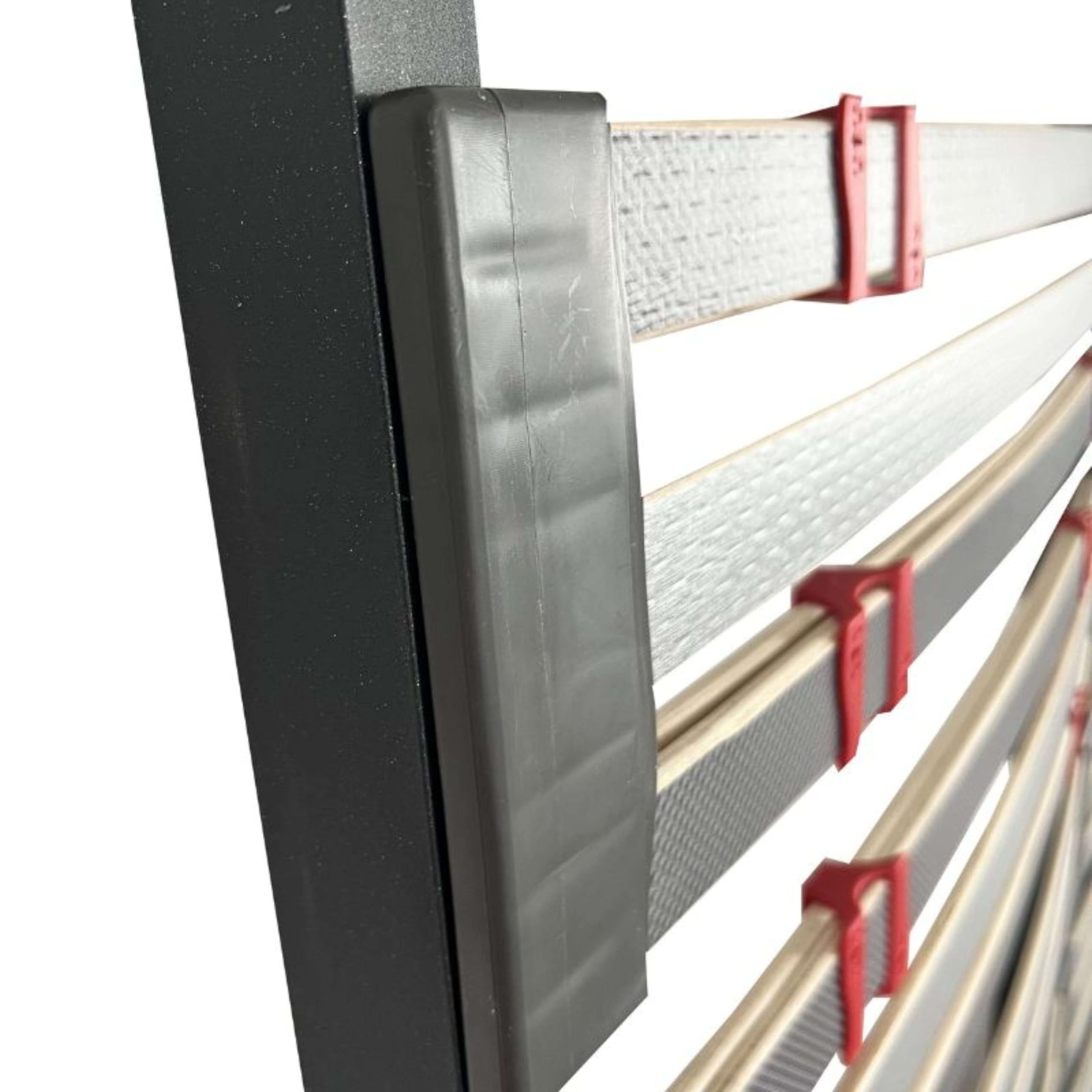Miroytengo Somier 90x180 cm multiláminas con 5 Patas, con Reguladores Lumbares, Firmeza Adaptable, Tubo 40x30 mm y Laminas de Haya Natural