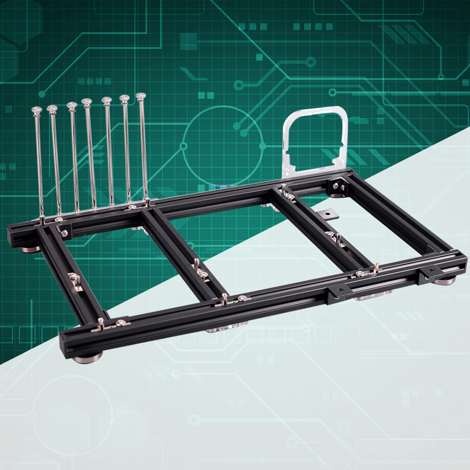 Caja de computadora ATX de aleación de Aluminio de Marco Abierto para Bricolaje, Banco de Pruebas Barebone para overclocking, chasis de PC liviano y apilable con excelente