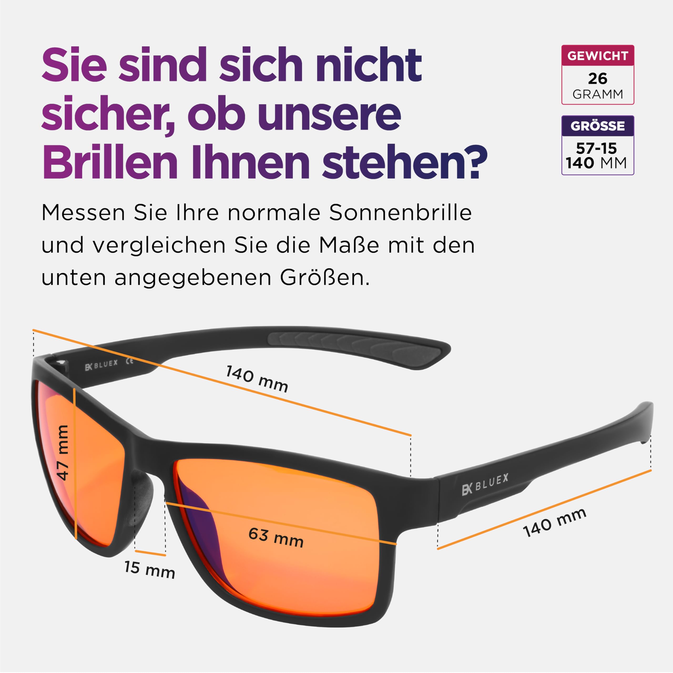 Gaming Brille TR90 Super Leicht - Blaulichtfilter Computerbildschirm-Brille - Anti-Blaulicht-Bildschirm für Gamer PCs und Büro (Herren - Damen)