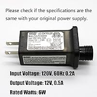 Vista 2 de Transformador LED de 8 modos de luz LED de 12 V, fuente de alimentación de clase 2, transformador de bajo voltaje, adaptador de enchufe de EE. UU.