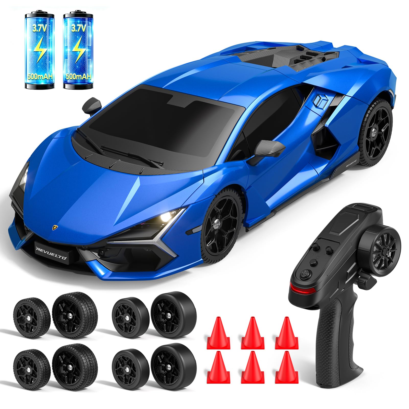 Lamborghini Remote Control Cars for Boys Age 6+, 1:24 RC Drift Car 25 KM/H
