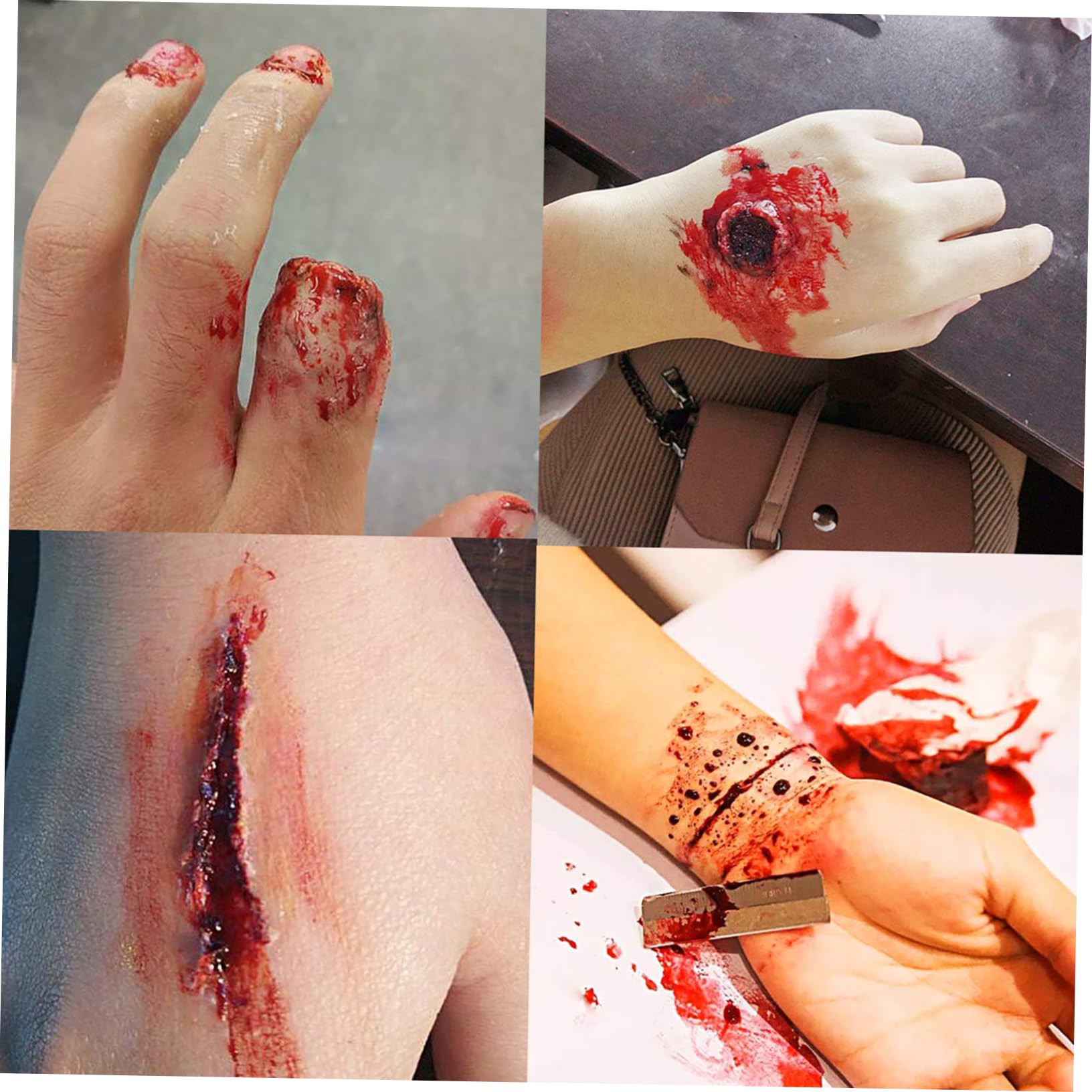 FRCOLOR 2ensembles Kit De Maquillage Cire Pour Effets Spéciaux De Maquillage De Faux Blessures Et Cicatrices Pour Halloween Et Fêtes Thématiques Sûr Pour Peau Et Facile à Utiliser