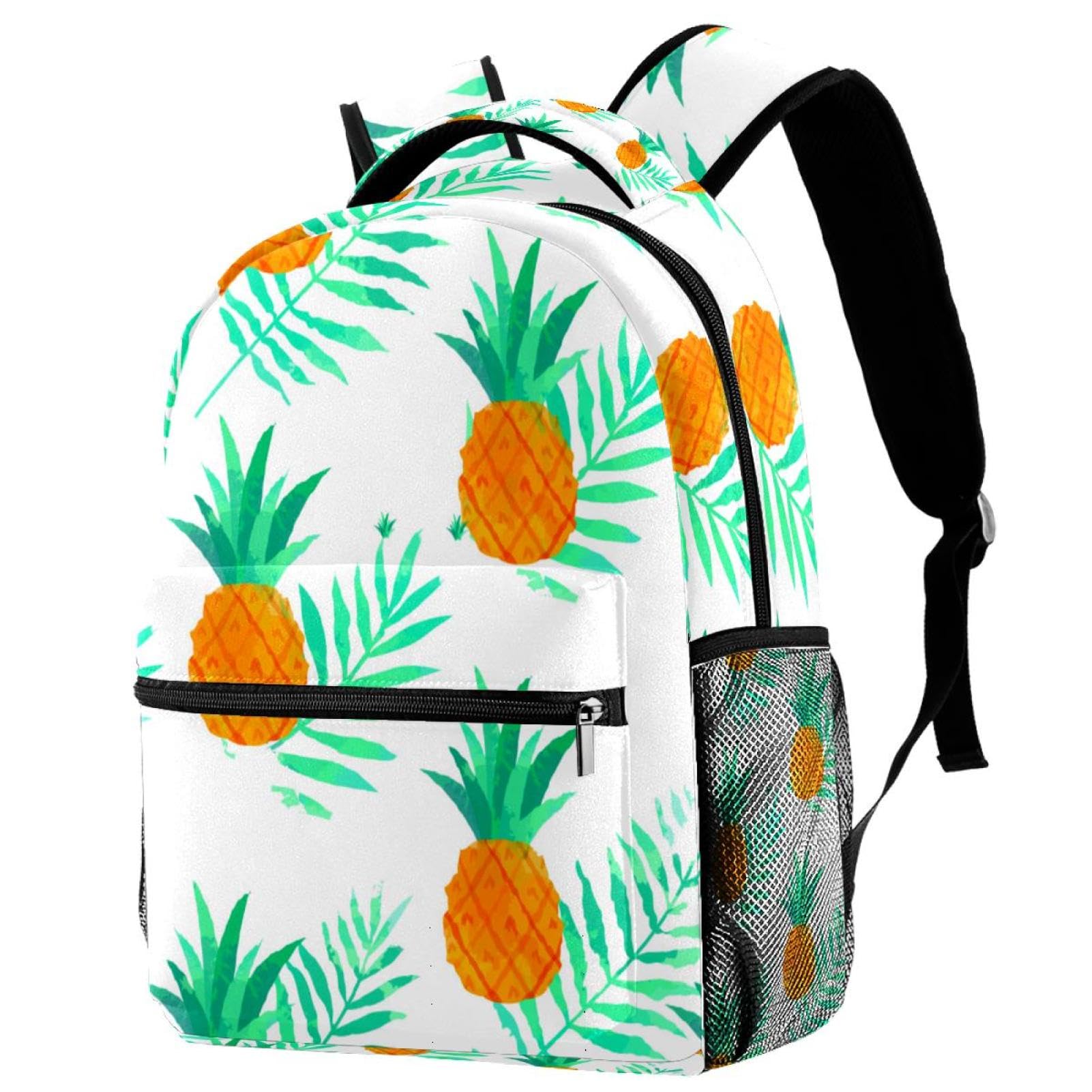 Sac à dos d'école filles garçons ananas blanc multicolore 40cm - 7