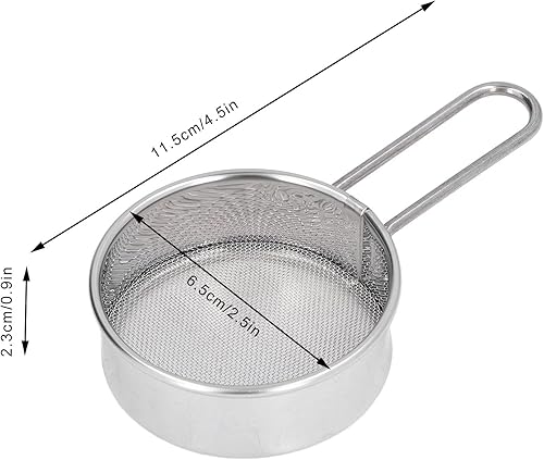 Miniatura 4 de Mini tamiz redondo de harina, colador pequeño, 40 malla profesional pequeño tamiz de harina para el hogar, panaderías, tiendas de pasteles.