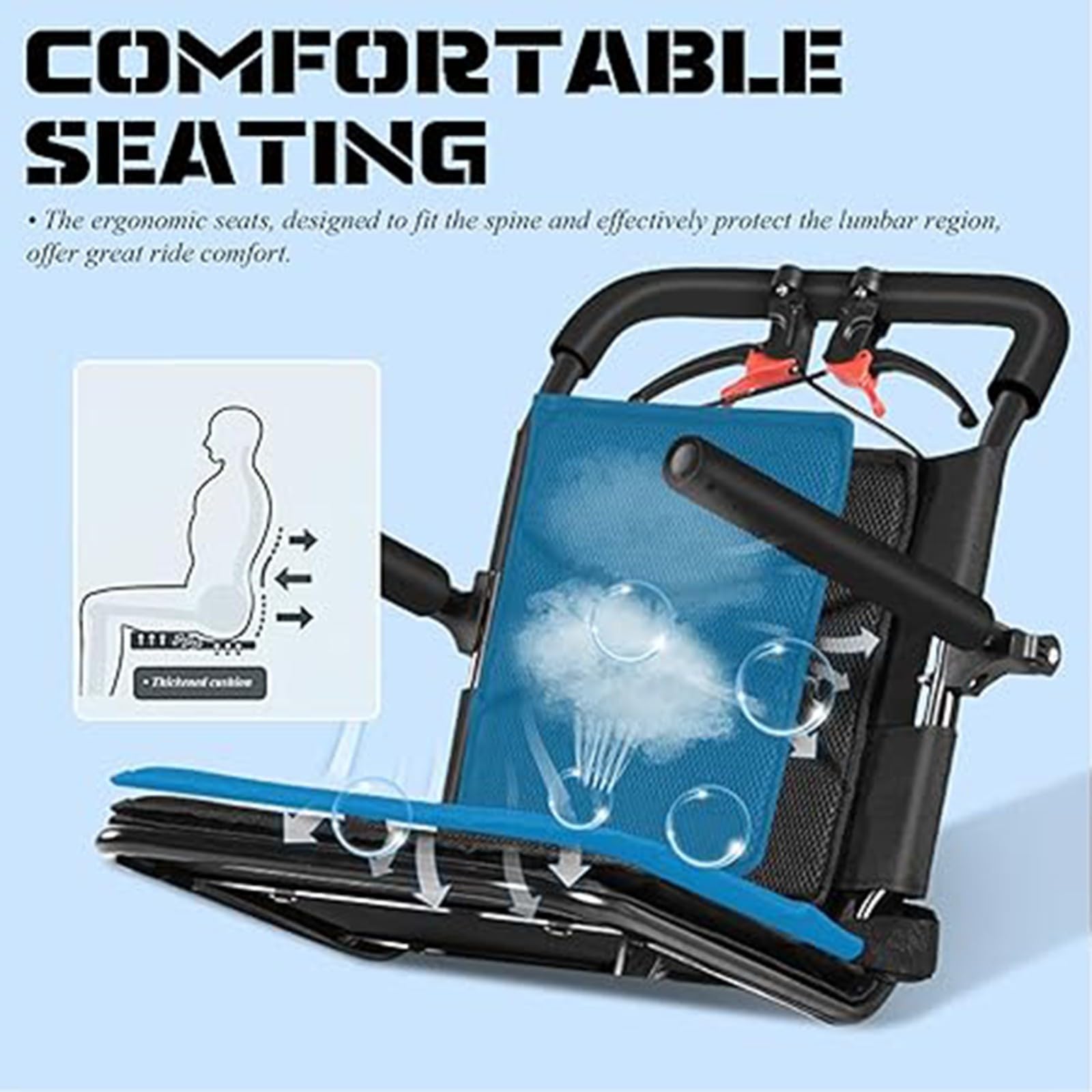 Silla de ruedas ultraligera plegable ligera con freno de tambor, silla de ruedas portátil para transporte al aire libre