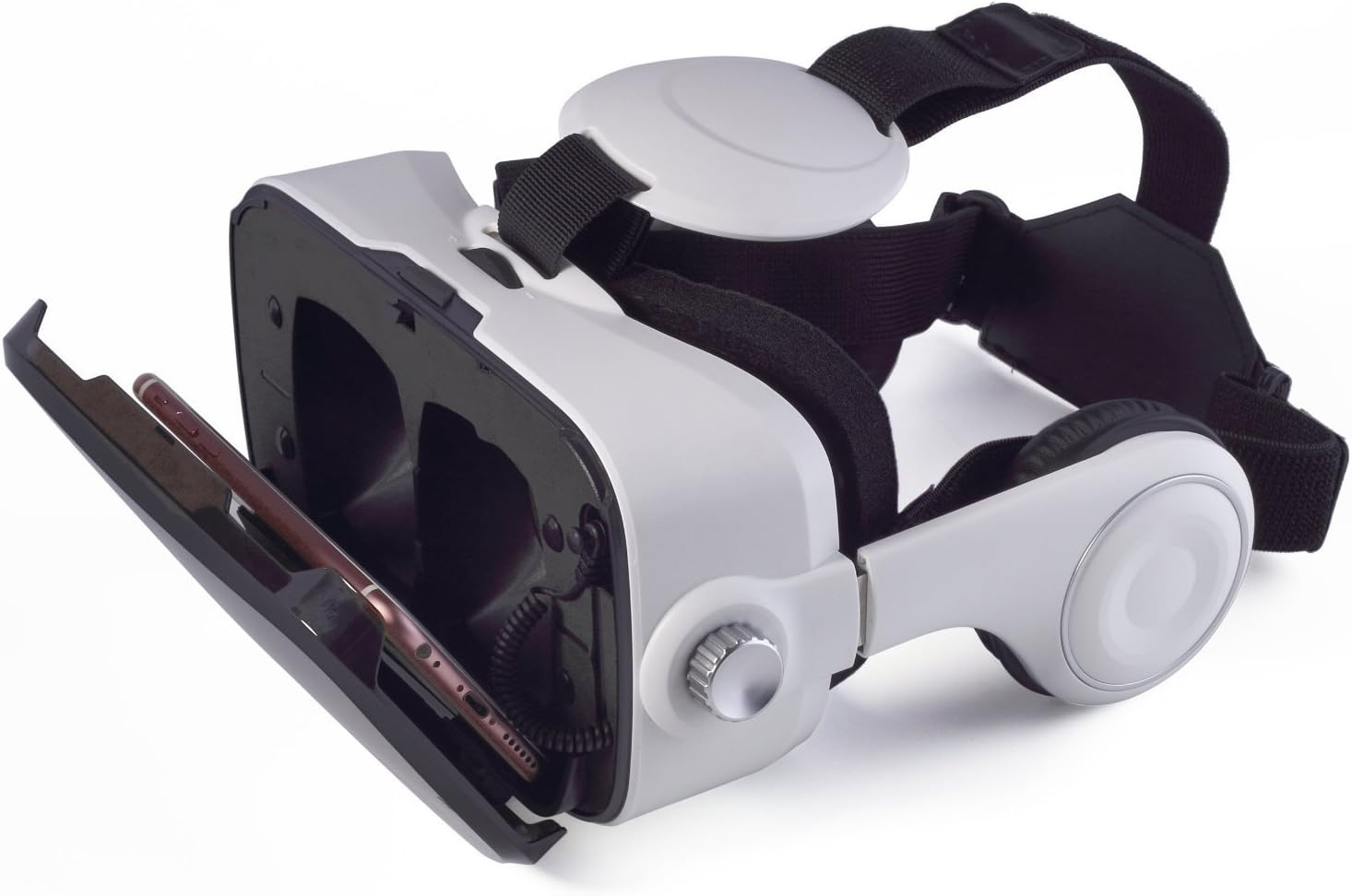 Drfitbot 2016 Real VR Helmet 3D Goggles with Headphone Build-in Phone answering and Focal and pupil adjustment Leather Cushions Virtual Reality Glasses with headset VR BOX iOS Android Games movies
