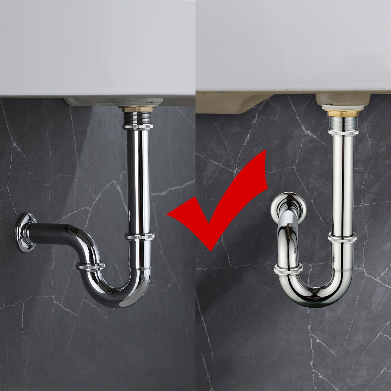 Gordee Bathroom Basin Sink Bottle P Trap, Brass U-shape 1-1/ | Envío gratis Gordee Bathroom Basin Sink Bottle P Trap, Brass U-shape 1-1/ | Envío gratis