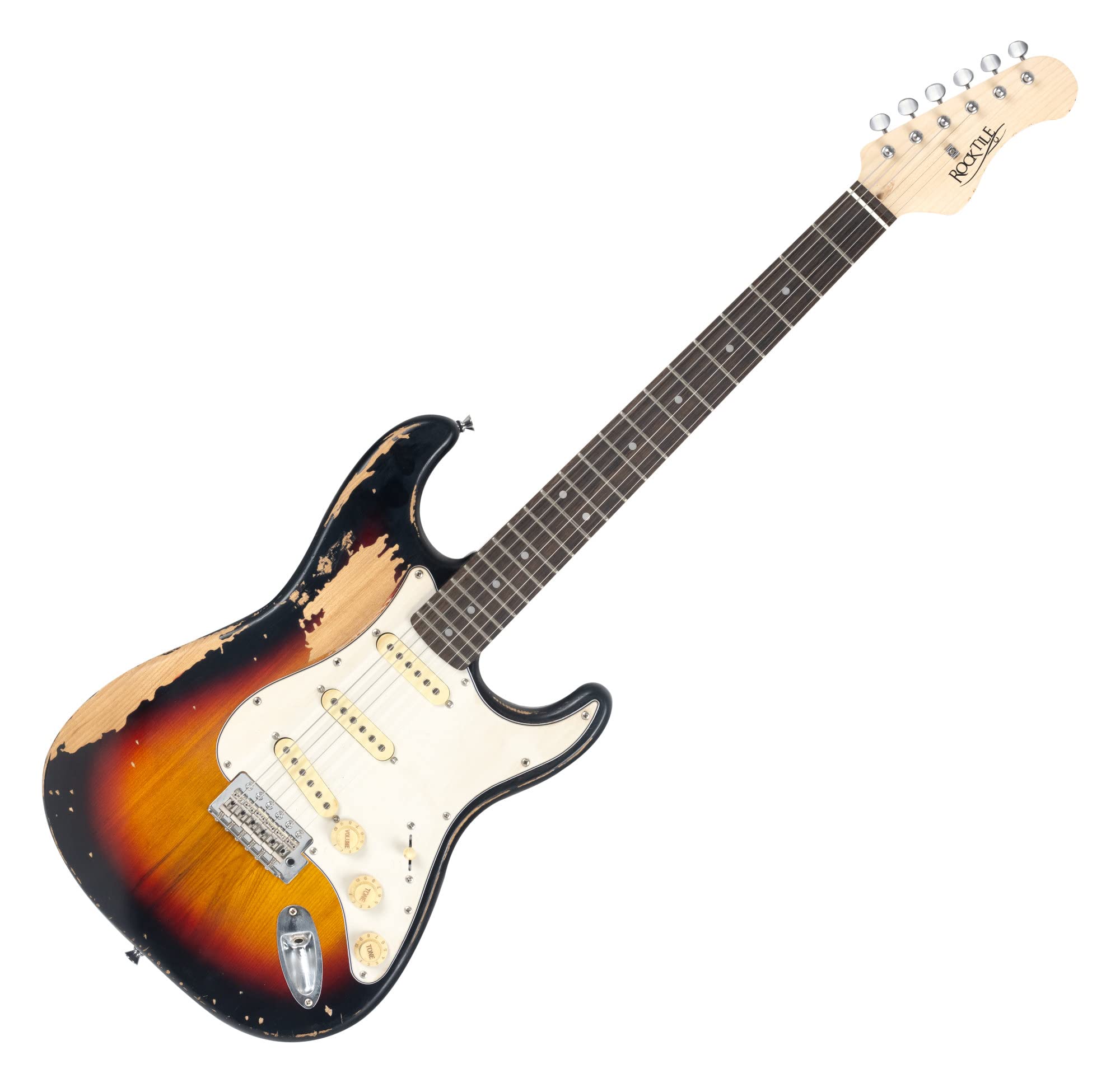 Rocktile Vinstage ST-BBSB Chitarra Elettrica Sunburst, Generale, Peso: 3 | Modello: ST-BBSB, Serie: Vinstage, 4 kg, Numero di corde: 6, Orientamento: Destrorso, Corpo, Forma corpo: ST-Style, Manico