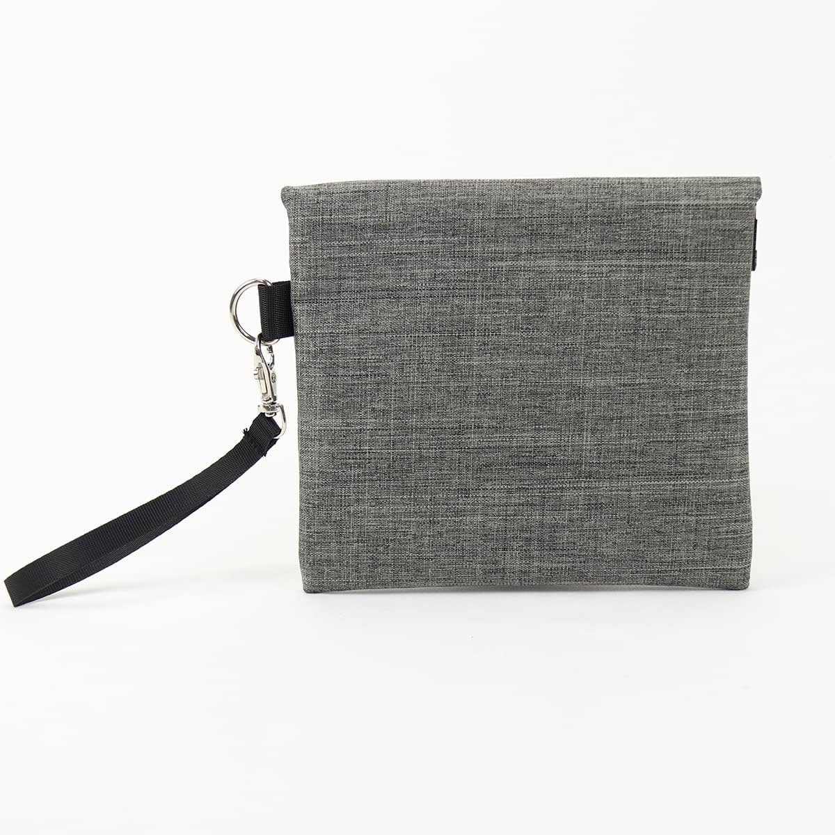 Smell proof bags with Mesh Divider,Smellproof storage case,Odorless Pouch for Home & Travel(7"x 6" Grey),Small carbon Smell Proof stash bag,anti smell bags,Scent resistent Container,airtight bag.