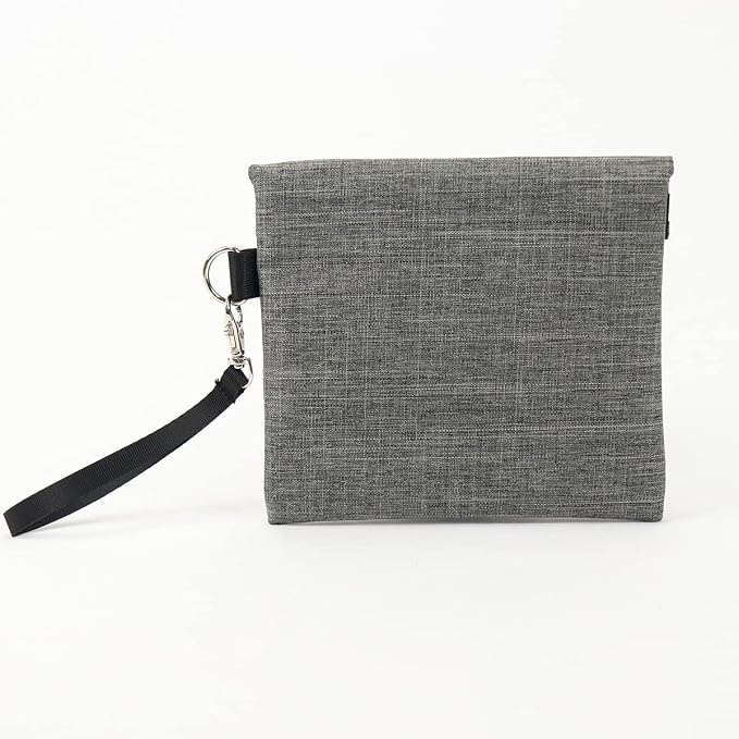 Bolsa resistente a olores con divisor de malla 7x6 gris miniatura 3