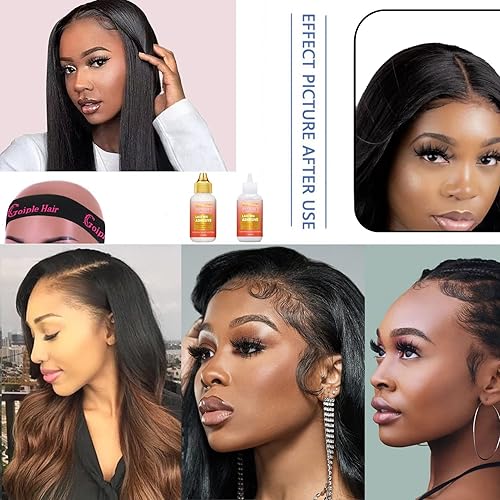 Miniatura 7 de Pegamento de encaje para peluca de encaje frontal, impermeable, pegamento para peluca de encaje frontal para pelucas con herramientas y barra de