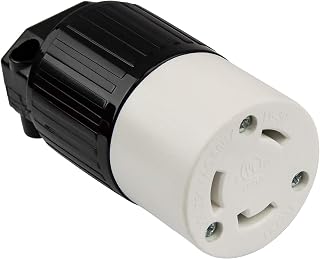 ENERLITES NEMA L6-30R Locking Connector for Generator, Black