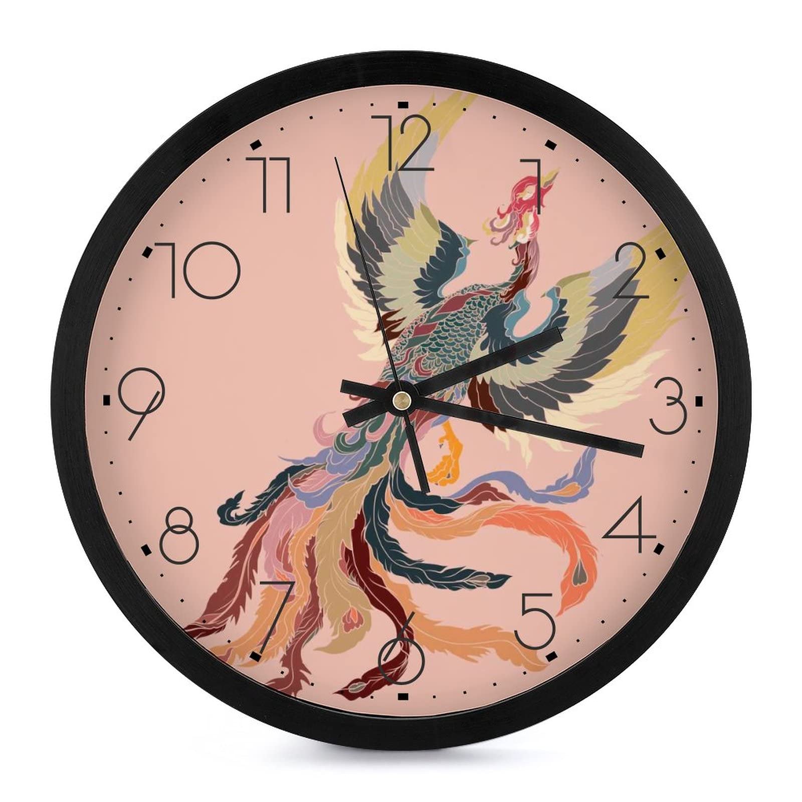 Horloge murale Phoenix ronde 25.4cm décorative à grands chiffres