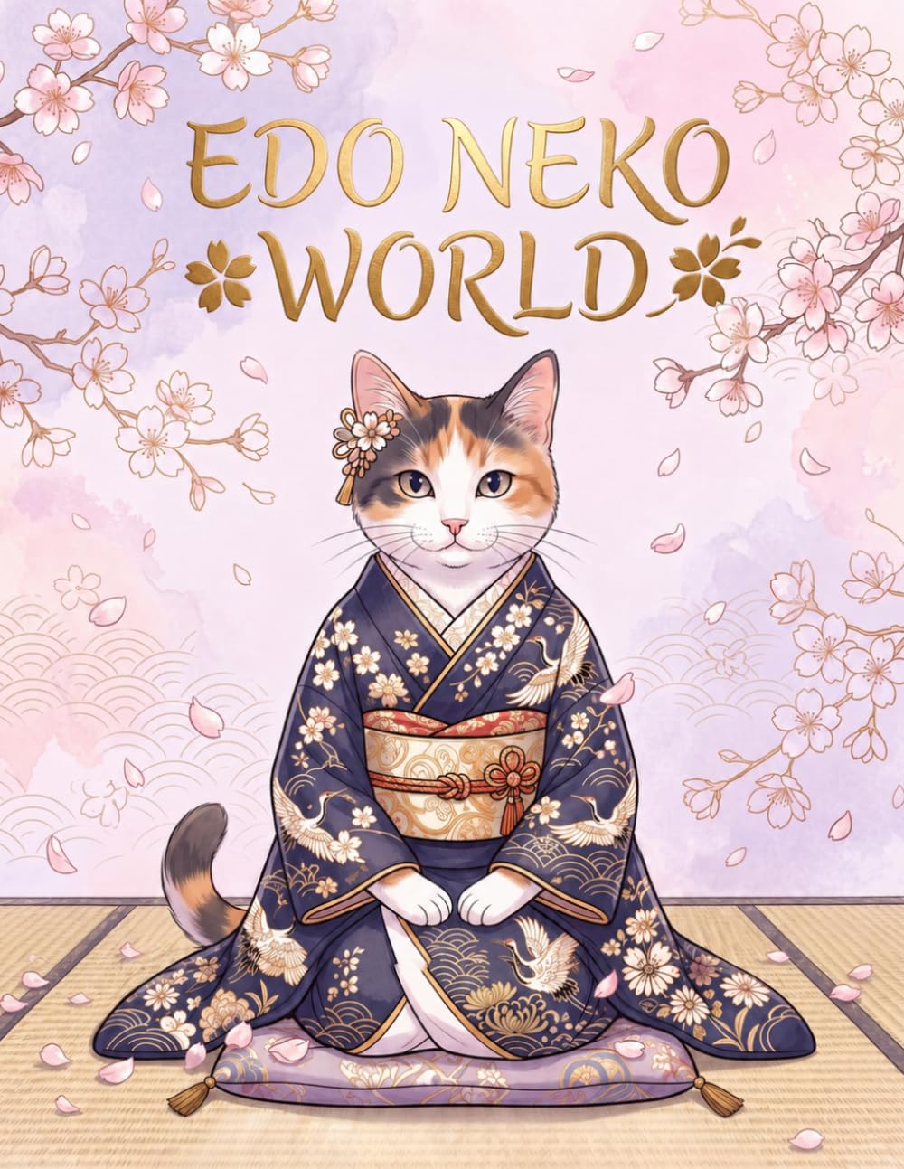 Edo Neko World: Japanese Cat Coloring Book for Adults 50 Relaxing Designs with Kimono Cats, Nature & Traditional Japan: A Peaceful and Elegant ... Relief, Mindfulness, and Creative Relaxation