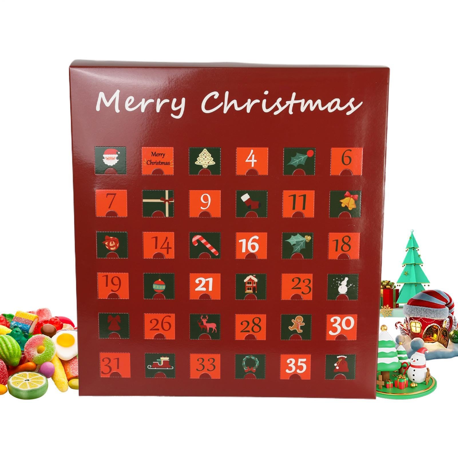 Leere Adventskalender zum Befüllen 36 Tage bis Weihnachten, nachfüllbar und