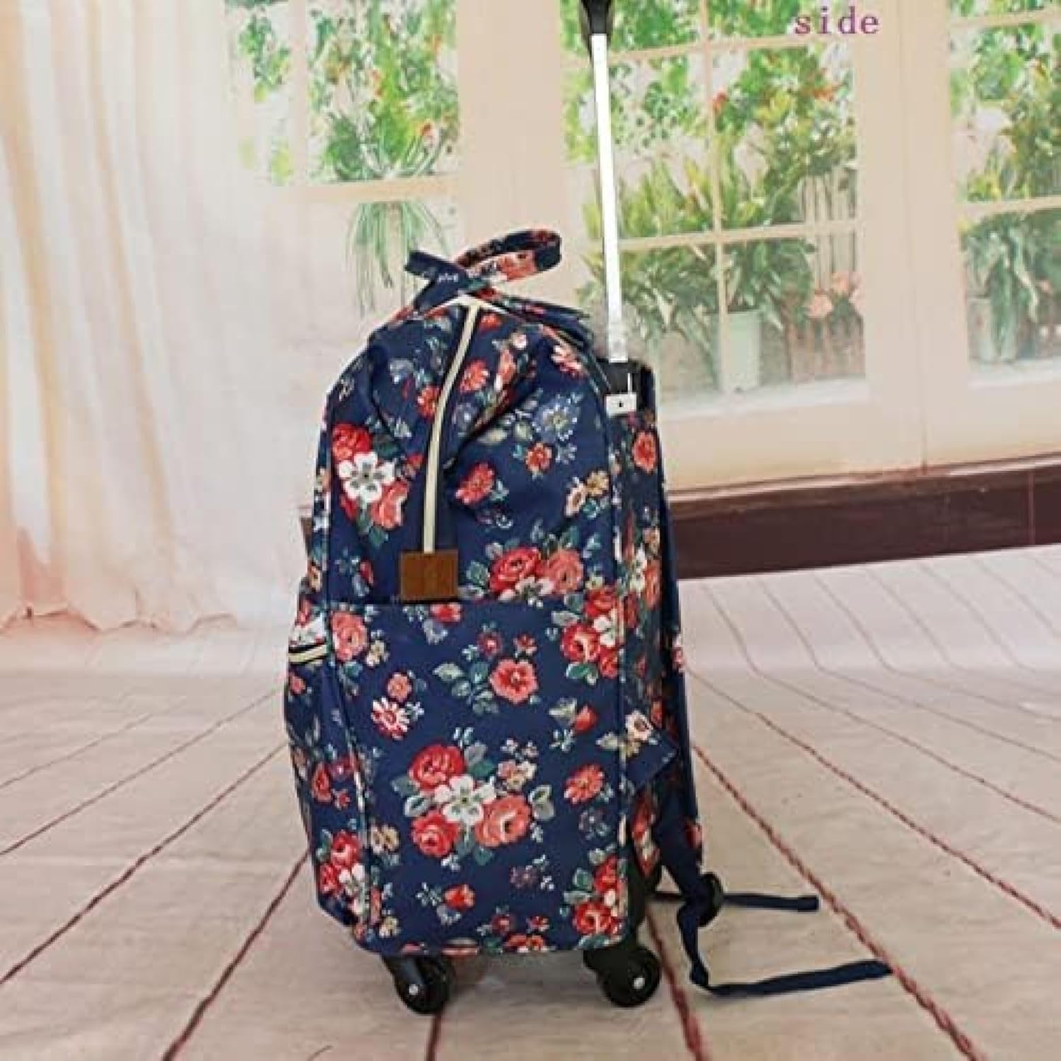 [Waseang] リュックキャリー キャスターバッグ キャリーバッグ 小型 2~3泊対応 4輪 撥水加工 トロリーバッグ メンズ