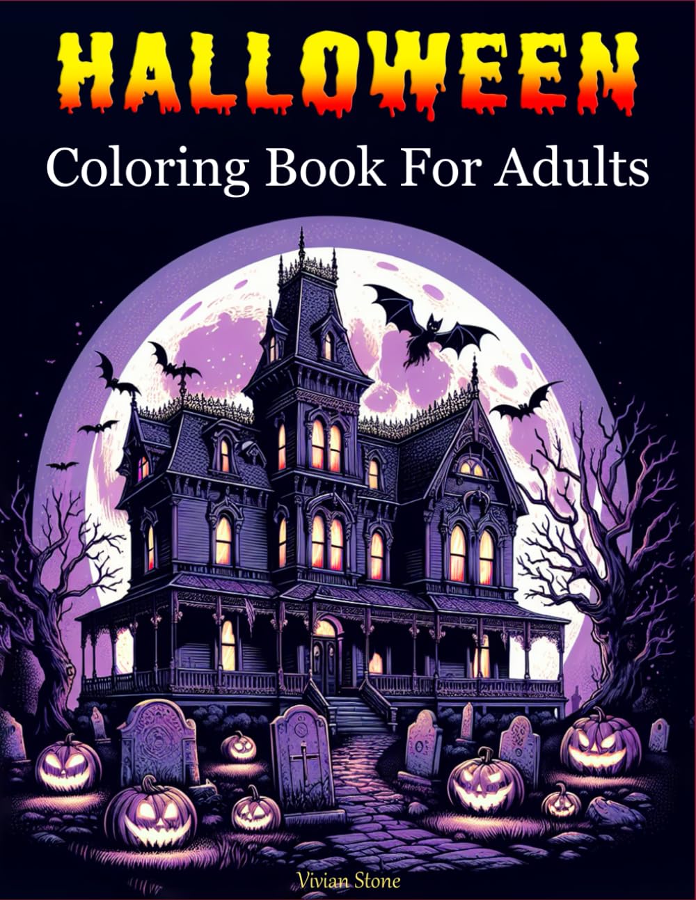 Amazon.com: Haunted Halloween Coloring Book for Adults: 50+ Stress ...