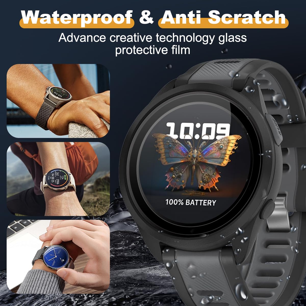 Pack De 3 Protectores De Cristal Templado IQShield Para Garmin Forerunner 265S – 9H, 99.99% Transparente, Sin Burbujas