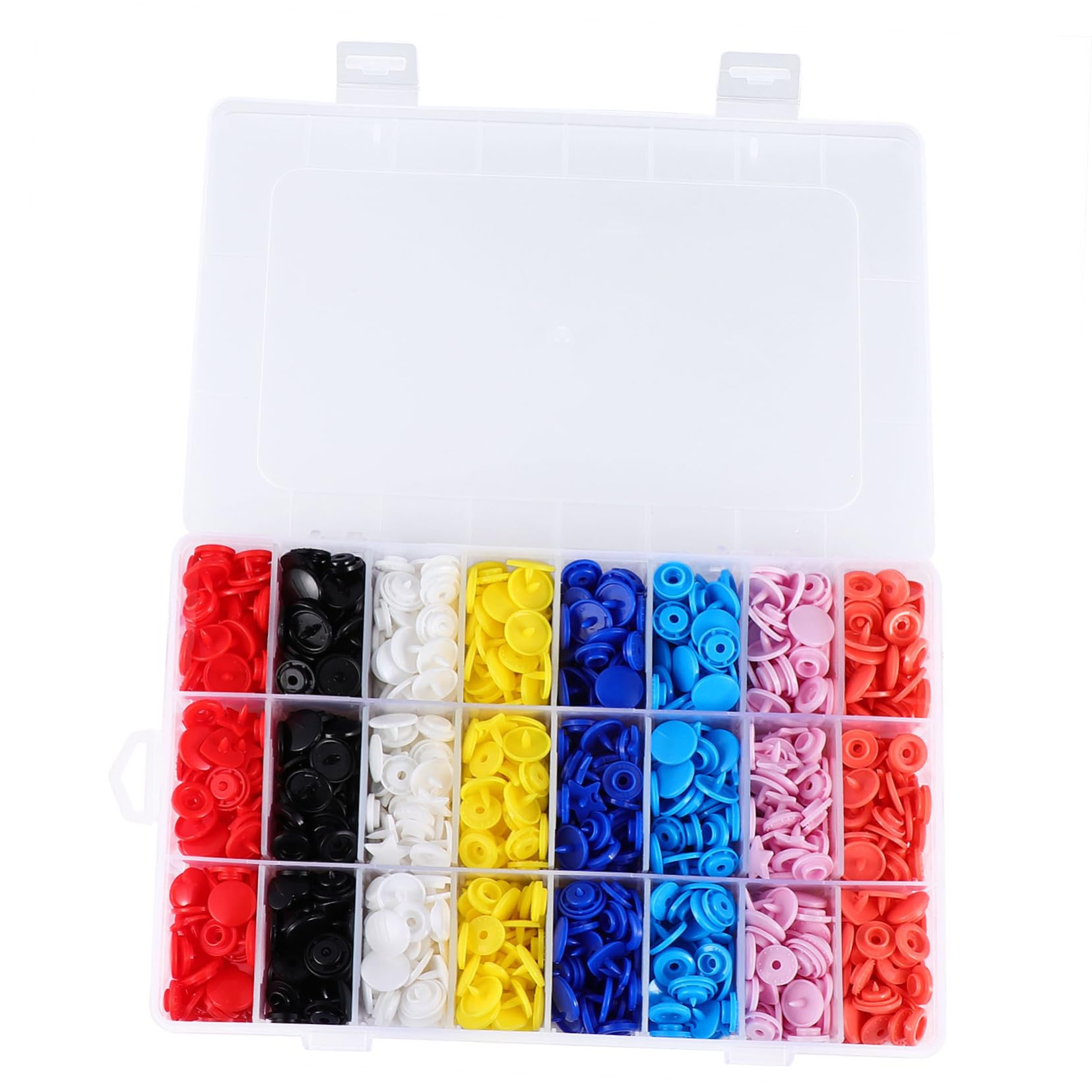 NOLITOY Conjuntos de 360 Botones de Presión de Forma de Estrellas y Corazones Accesorios Duraderos para Costura Broches Fáciles de Usar para Ropa Bolsos y Manualidades
