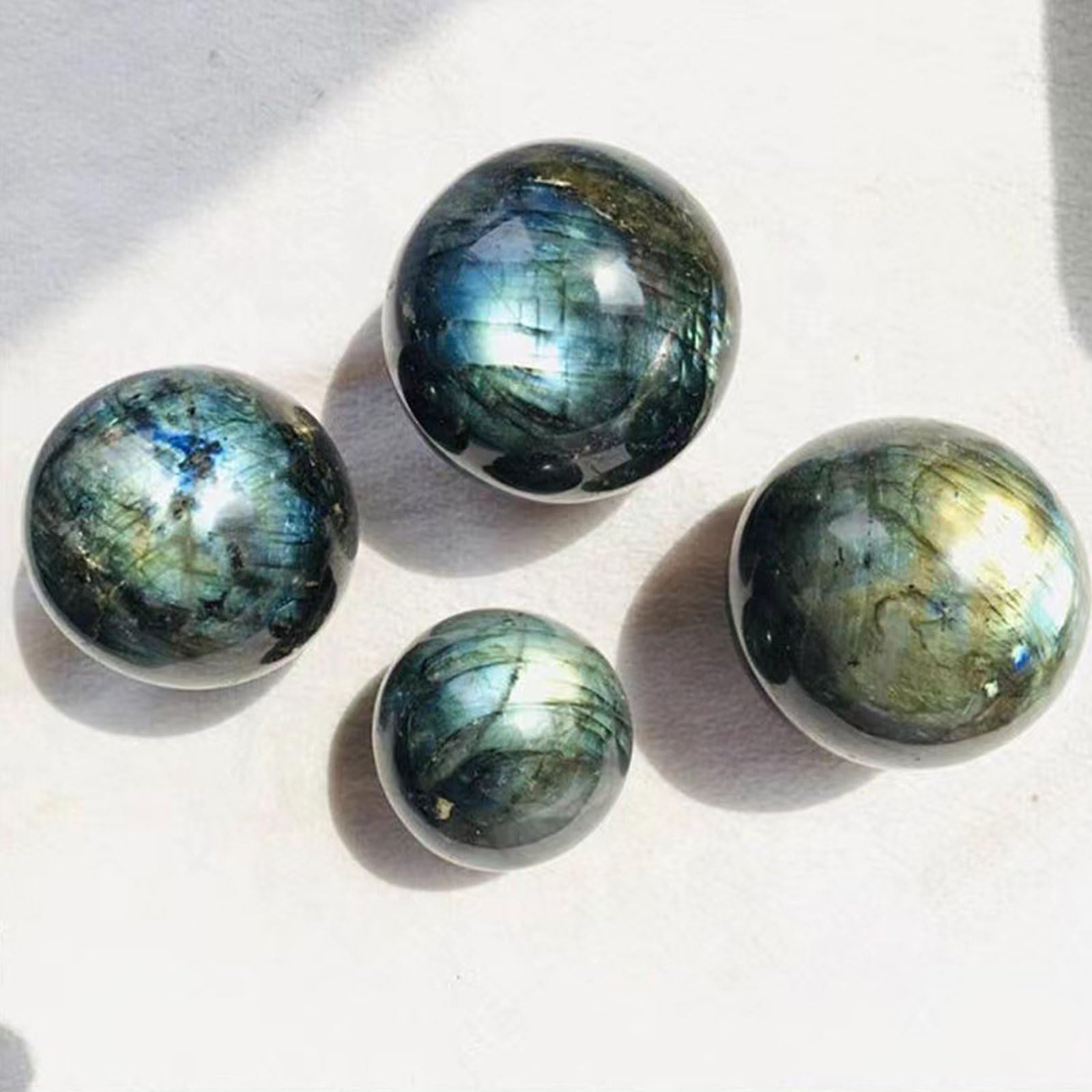 Esferas de Cristal, Esfera de labradorita Natural con Soporte(Diameter 70mm)