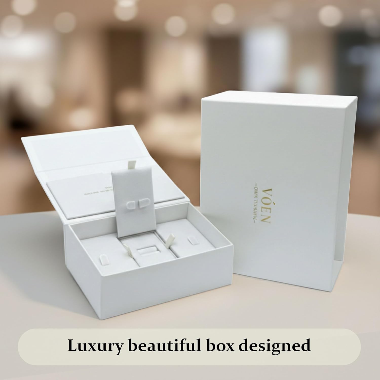 VÓEN Lunara 14K Gold Rings for Women Non Tarnish - High Polish Wave Contour Design - Stackable Rings for Women - Lightweight Women’s Jewelry, Size 6 - Image 8