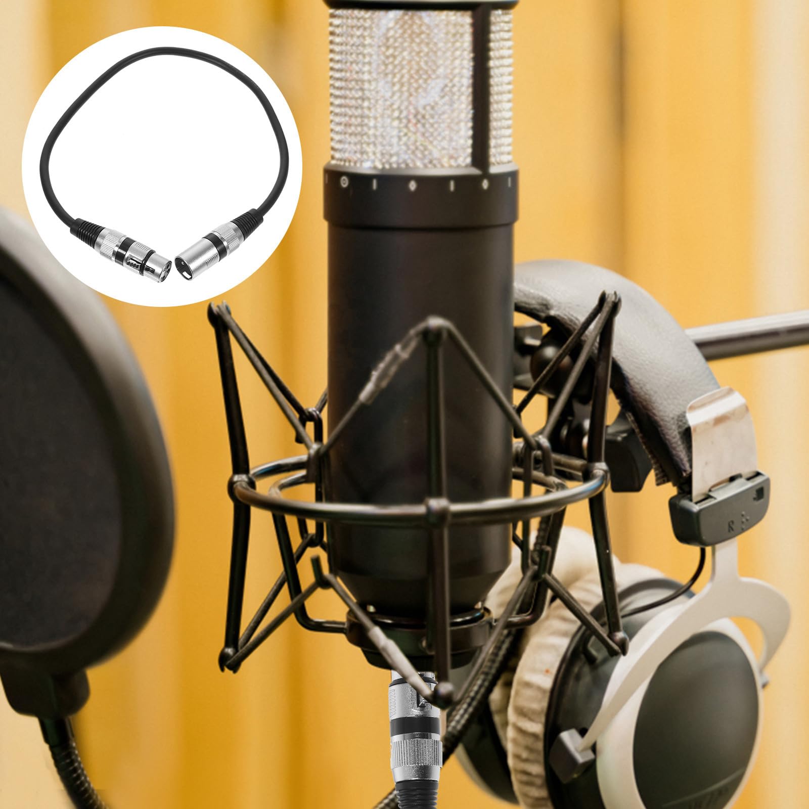 Cavo Microfono Xlr Maschio-femmina 3 Pin da 0,5 M Set 6 Pezzi per Connessioni Audio Ktv Riduzione Rumore Cavo Privo di Ossigeno per Dispositivi Audio Professionali