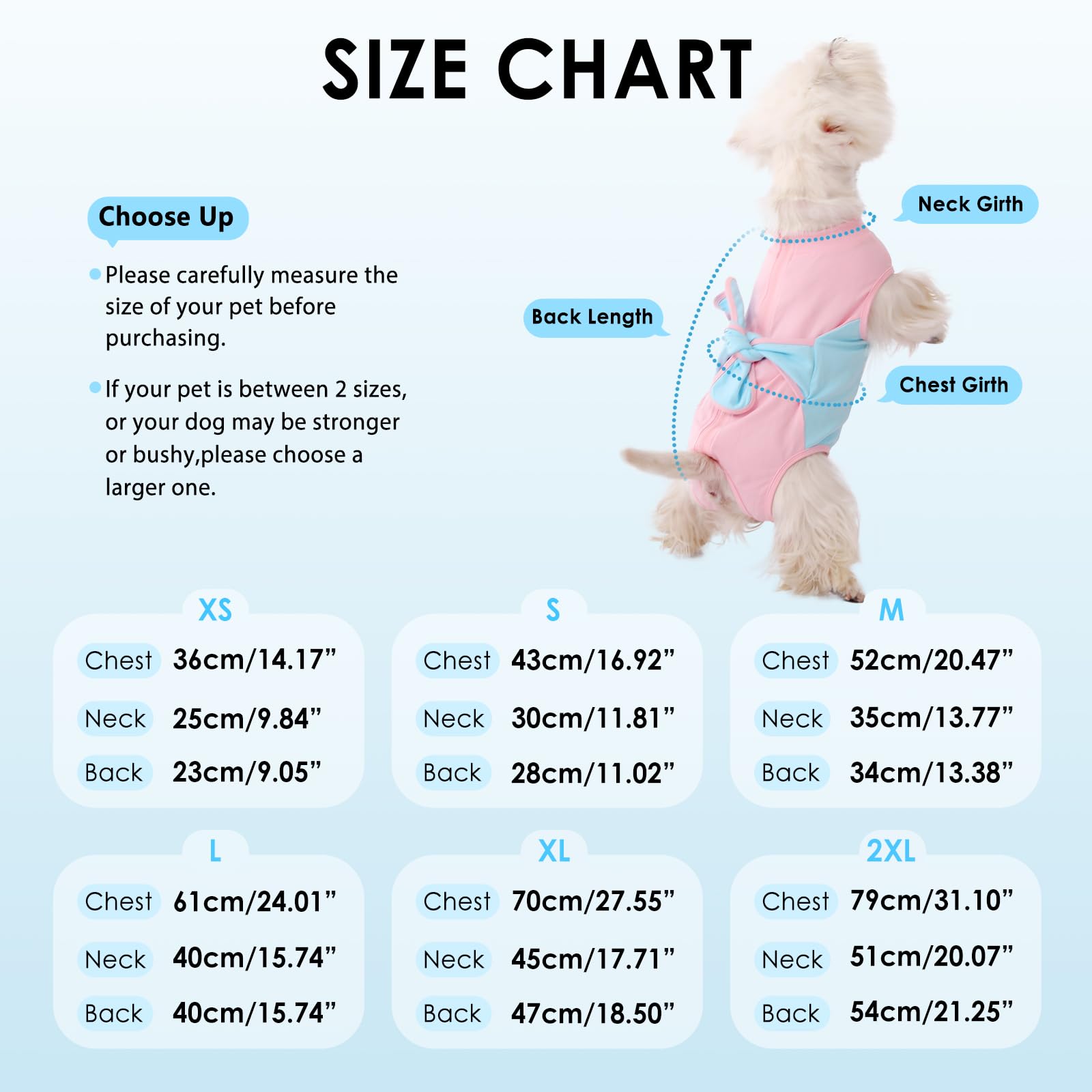 ASENKU Vêtement de Récupération Chirurgicale pour Chien - Body Post Opératoire Confortable après Stérilisation,Opération du Ventre,Adjustable,Respirant et Lavable - Alternative au Collier Élisabéthain