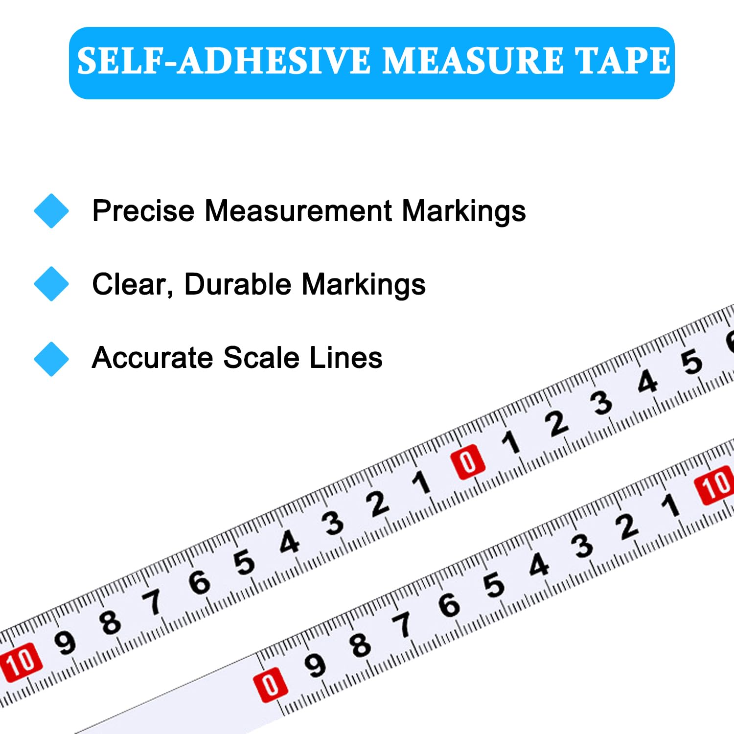 4 Pezzi Metro A Nastro Autoadesivo - 100 Cm, Nero Con Scale Metriche, Per Banchi Da Lavoro, Seghe E Utensili - Foto 7